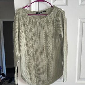 Jeanne Pierre Sage Cable Knit Sweater